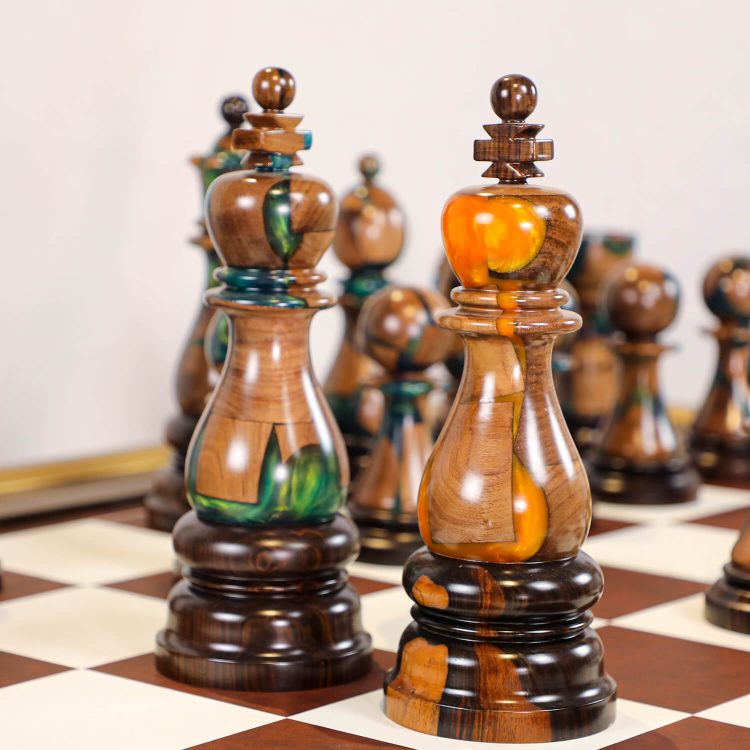 Bộ Cờ Vua Trang Trí Siêu Lớn – Giant Chess Set orange and blue 4
