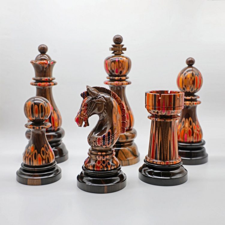 Set 6 Quân Cờ Hậu - Vua - Xe - Tượng - Mã - Tốt trang trí - Cờ vua cao cấp (1)